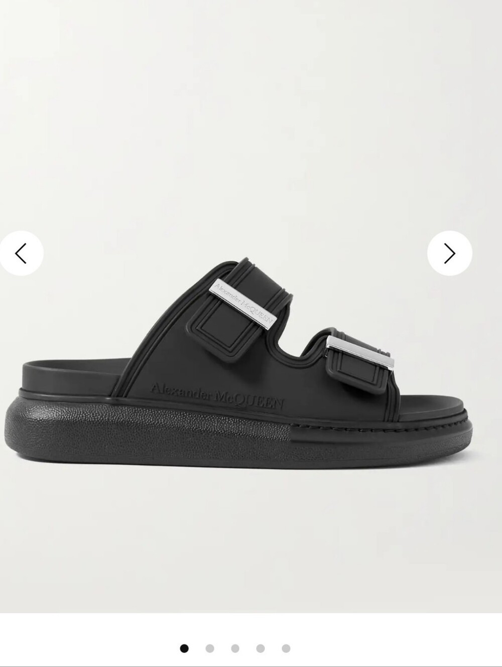 Alexander McQueen Slide Sandals Black Alexander McQueen Hybrid Slide Sandals
